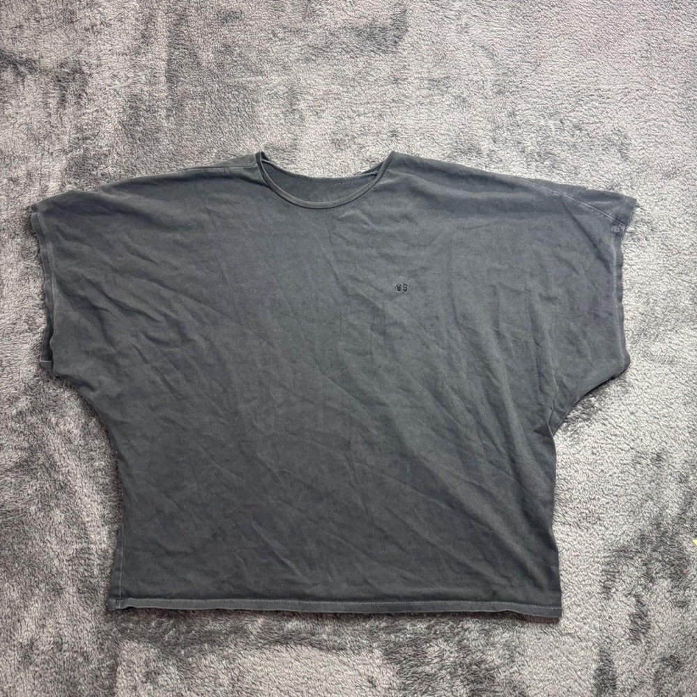 Yeezy Vultures Box T-Shirt Faded Black Oversized Cotton Size 3 Kanye West ¥$